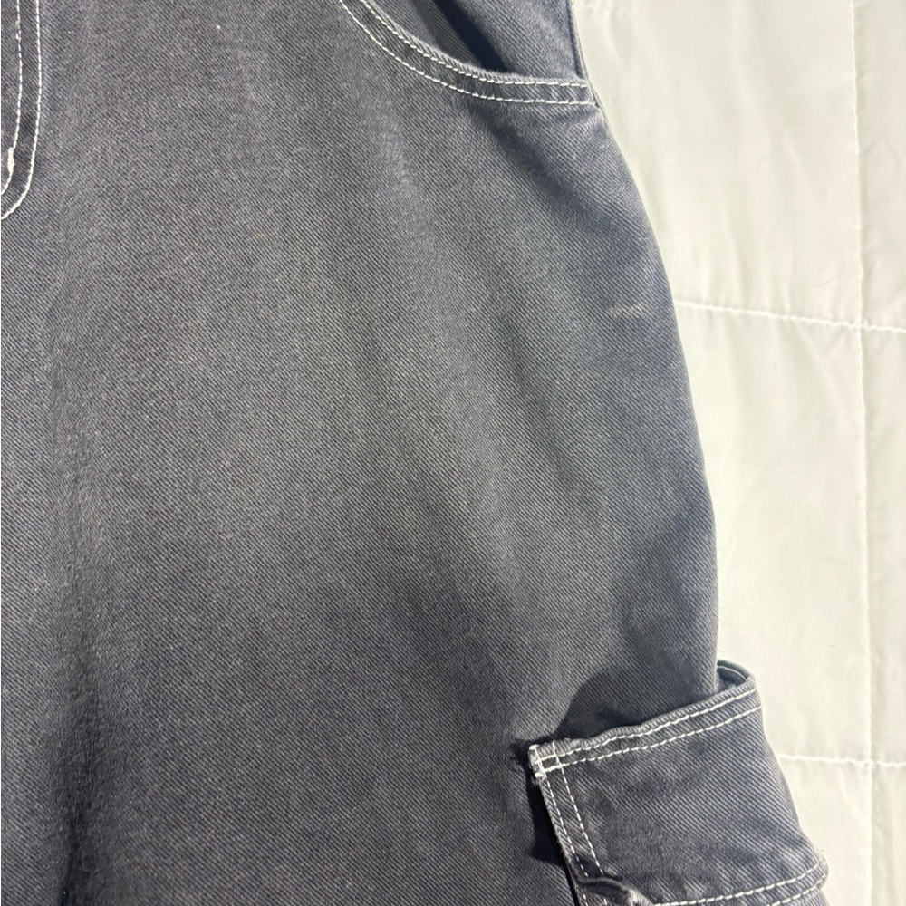 Vintage 90s BREAKDOWN Wide Leg Black Cargo Jeans JNCO Style - Picture 14 of 16